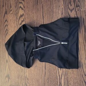 Athleta hooded sports bra/swim top with mesh panel back